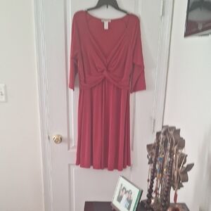 Red Knot Front Dress
